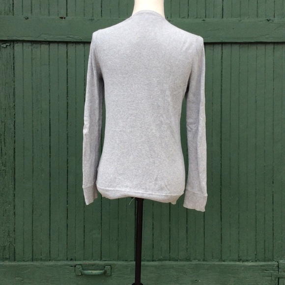 Grey tuxedo ruffle sweater - Picture 3 of 4